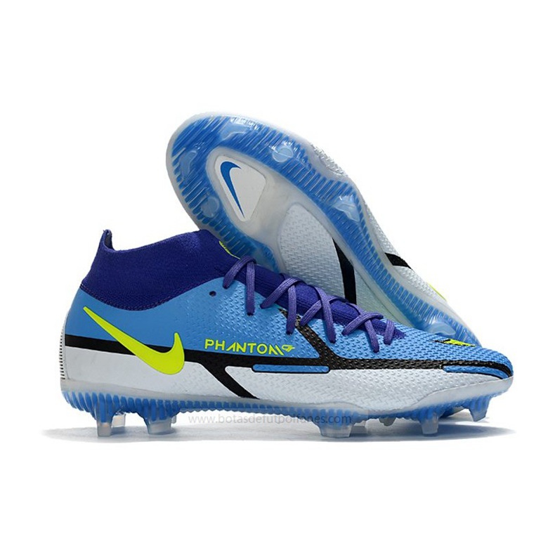 Nike Phantom GT Elite Dynamic Fit FG Azul Amarillo Gris